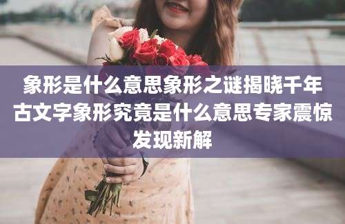 象形是什么意思象形之谜揭晓千年古文字象形究竟是什么意思专家震惊发现新解
