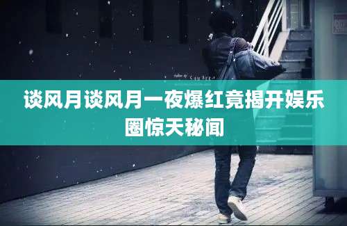 谈风月谈风月一夜爆红竟揭开娱乐圈惊天秘闻