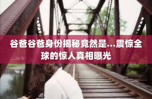 谷爸谷爸身份揭秘竟然是...震惊全球的惊人真相曝光