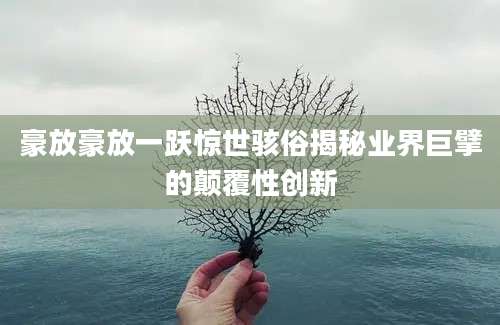 豪放豪放一跃惊世骇俗揭秘业界巨擘的颠覆性创新