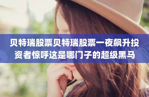 贝特瑞股票贝特瑞股票一夜飙升投资者惊呼这是哪门子的超级黑马