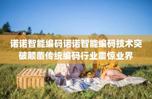 诺诺智能编码诺诺智能编码技术突破颠覆传统编码行业震惊业界