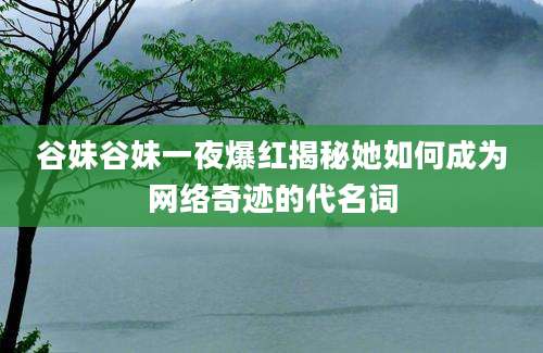 谷妹谷妹一夜爆红揭秘她如何成为网络奇迹的代名词