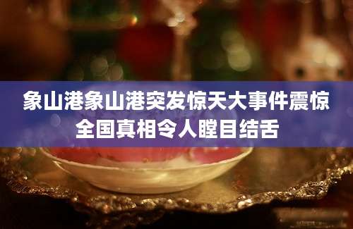 象山港象山港突发惊天大事件震惊全国真相令人瞠目结舌