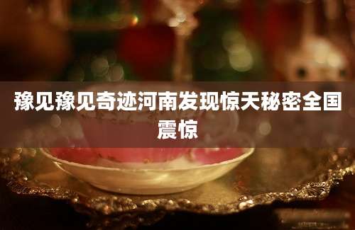 豫见豫见奇迹河南发现惊天秘密全国震惊