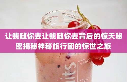 让我随你去让我随你去背后的惊天秘密揭秘神秘旅行团的惊世之旅