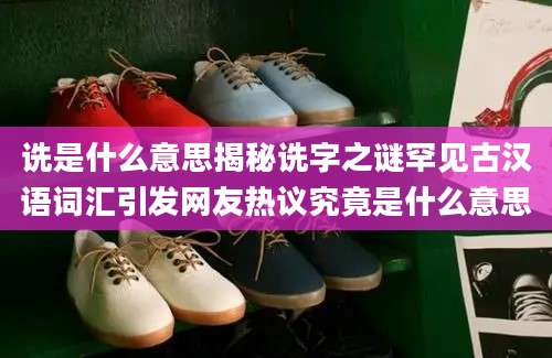 诜是什么意思揭秘诜字之谜罕见古汉语词汇引发网友热议究竟是什么意思