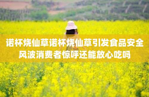 诺杯烧仙草诺杯烧仙草引发食品安全风波消费者惊呼还能放心吃吗