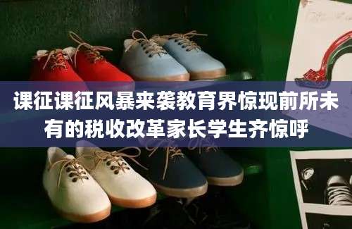 课征课征风暴来袭教育界惊现前所未有的税收改革家长学生齐惊呼