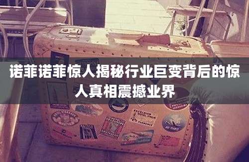 诺菲诺菲惊人揭秘行业巨变背后的惊人真相震撼业界