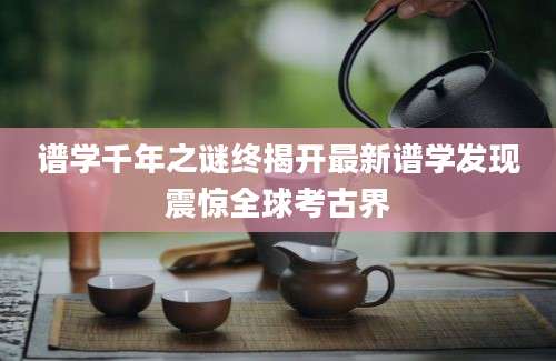 谱学千年之谜终揭开最新谱学发现震惊全球考古界