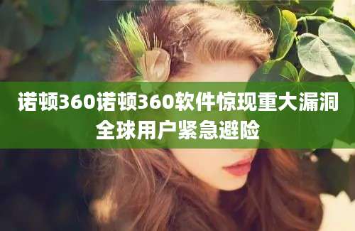诺顿360诺顿360软件惊现重大漏洞全球用户紧急避险