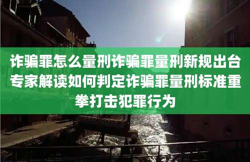 诈骗罪怎么量刑诈骗罪量刑新规出台专家解读如何判定诈骗罪量刑标准重拳打击犯罪行为
