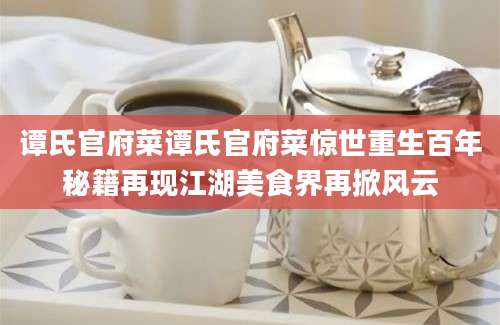 谭氏官府菜谭氏官府菜惊世重生百年秘籍再现江湖美食界再掀风云