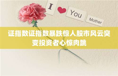 证指数证指数暴跌惊人股市风云突变投资者心惊肉跳