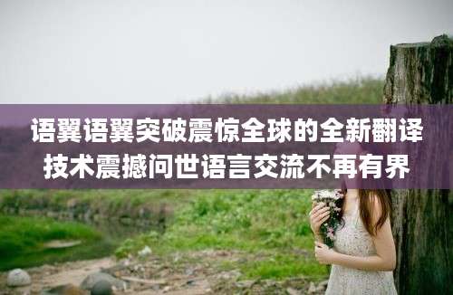 语翼语翼突破震惊全球的全新翻译技术震撼问世语言交流不再有界