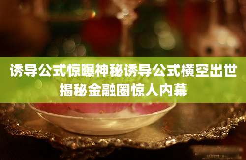 诱导公式惊曝神秘诱导公式横空出世揭秘金融圈惊人内幕