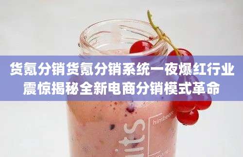 货氪分销货氪分销系统一夜爆红行业震惊揭秘全新电商分销模式革命