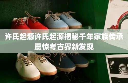 许氏起源许氏起源揭秘千年家族传承震惊考古界新发现