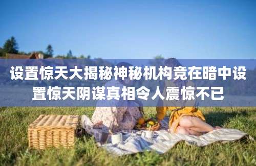 设置惊天大揭秘神秘机构竟在暗中设置惊天阴谋真相令人震惊不已