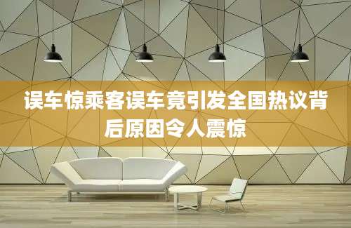 误车惊乘客误车竟引发全国热议背后原因令人震惊