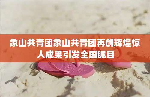象山共青团象山共青团再创辉煌惊人成果引发全国瞩目