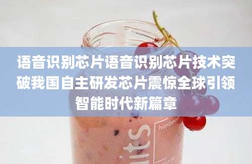 语音识别芯片语音识别芯片技术突破我国自主研发芯片震惊全球引领智能时代新篇章