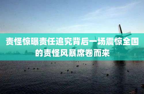 责怪惊曝责任追究背后一场震惊全国的责怪风暴席卷而来
