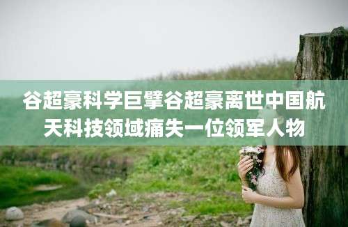 谷超豪科学巨擘谷超豪离世中国航天科技领域痛失一位领军人物