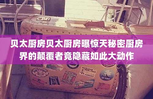 贝太厨房贝太厨房曝惊天秘密厨房界的颠覆者竟隐藏如此大动作