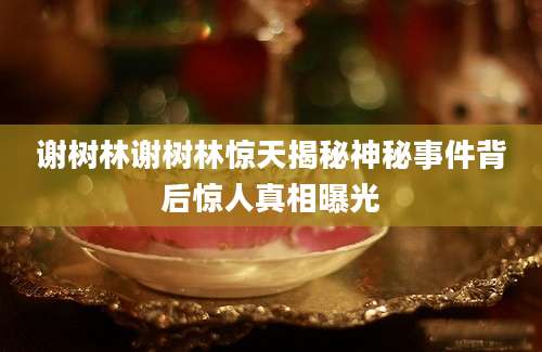 谢树林谢树林惊天揭秘神秘事件背后惊人真相曝光