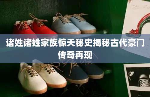 诸姓诸姓家族惊天秘史揭秘古代豪门传奇再现