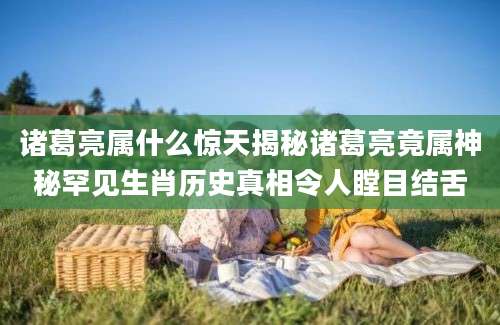 诸葛亮属什么惊天揭秘诸葛亮竟属神秘罕见生肖历史真相令人瞠目结舌